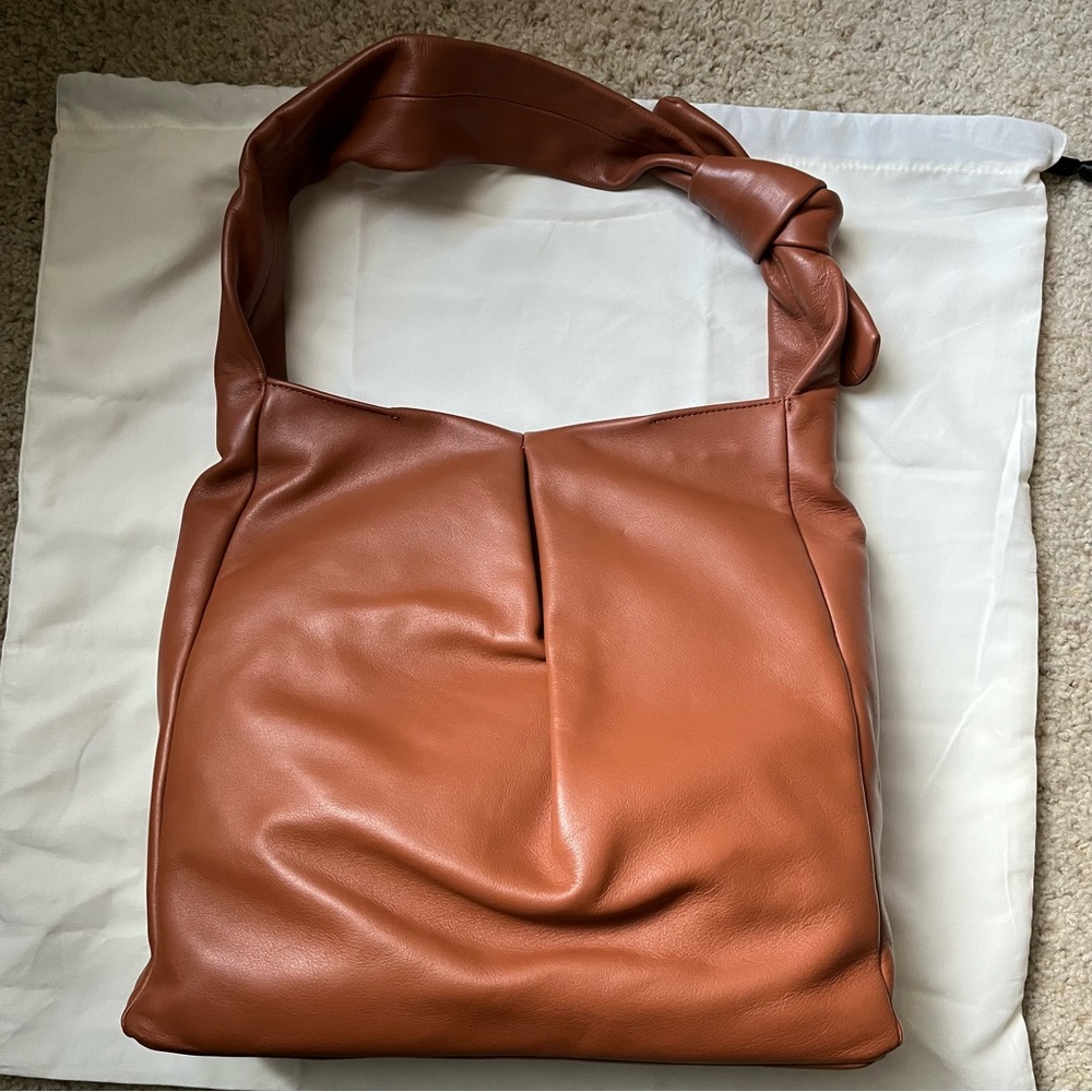 STAUD Island Knotted Leather Tote